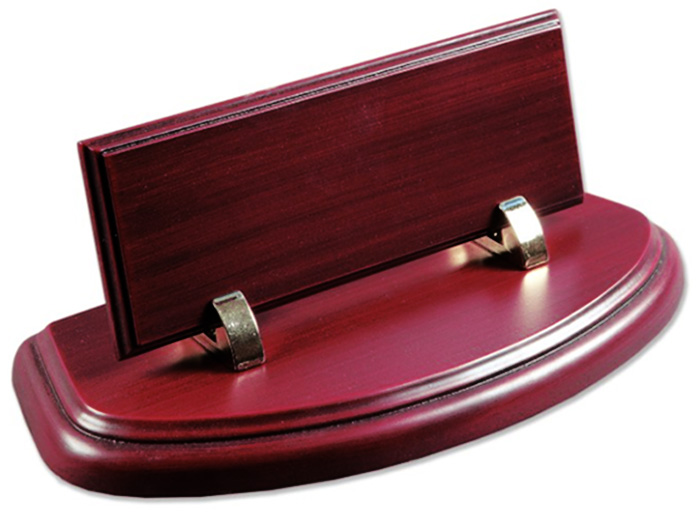 224 - Ahşap Yarım Oval Bordo Masa İsimliği 224 - Ahşap Yarım Oval Bordo Masa İsimliği